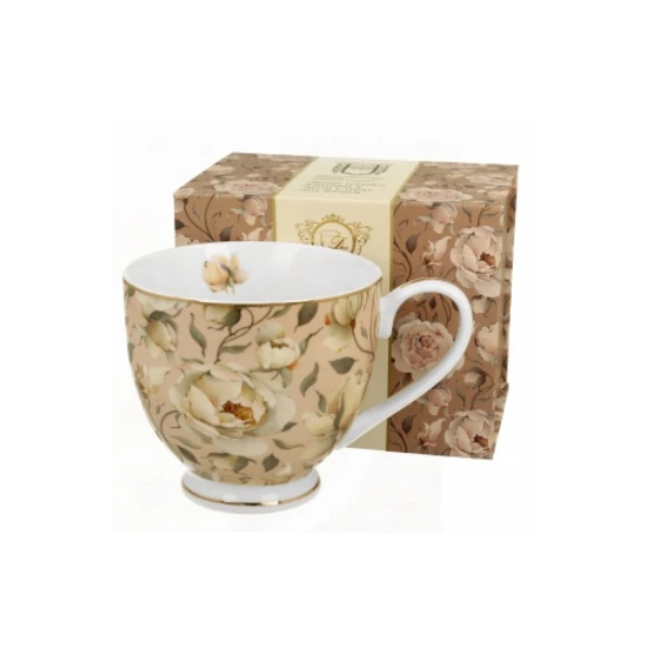DUO-KUBEK NA STOPCE *ENGLISH ROSES CREAM* GOLDEN LINE