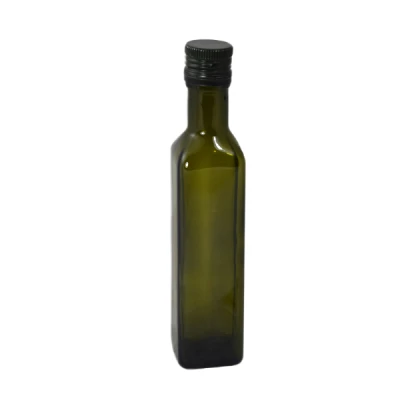 BUTELKI SZKLANE 250ml DO OLIWY Z ZAKRĘTKAMI ZESTAW 12 szt.