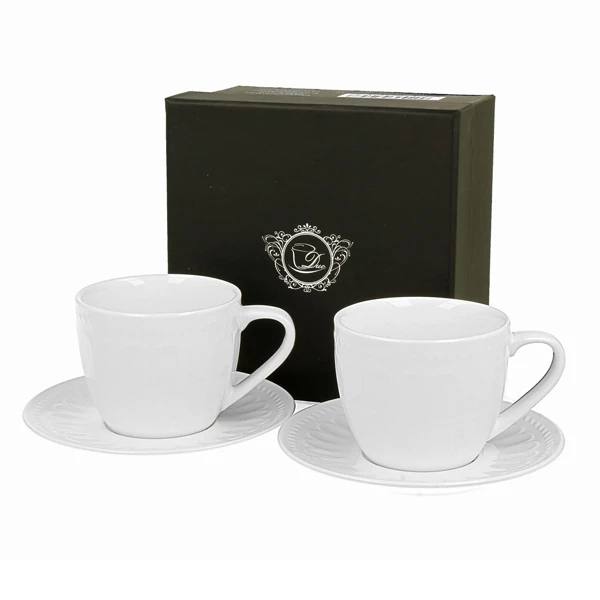 DUO-KPL. FILIŻANEK ESPRESSO 2+2 ZE SPODKAMI *TWILIGHT*