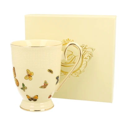 Kubek porcelanowy Duo Motylki 370 ml
