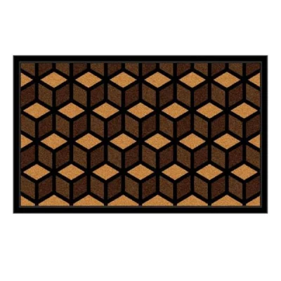 VIM-WYCIERACZKA SCRAPE MAT RHOMBUS BROWN 45x75