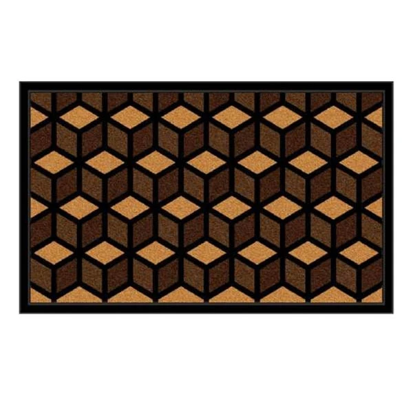 VIM-WYCIERACZKA SCRAPE MAT RHOMBUS BROWN 45x75