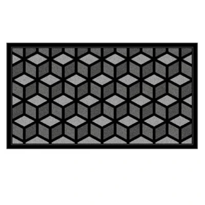 VIM-WYCIERACZKA SCRAPE MAT RHOMBUS GREY 45x75