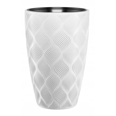 OSŁONKA DONICZKA DONICA NA KWIATY DOMOWA BALKONOWA 30cm BIAŁY