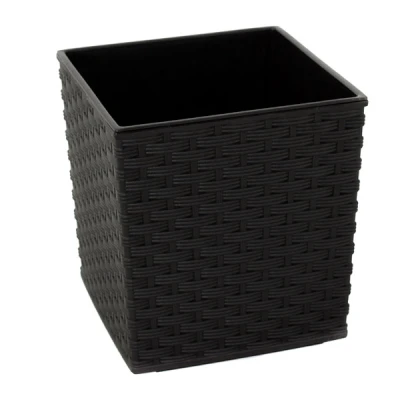 DONICZKA DONICA PLASTIK 30x30cm CZARNY NA ZEWNĄTRZ WEWNĄTRZ