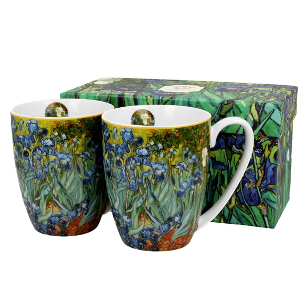 DUO-KOMPLET DWÓCH KUBKÓW *VINCENT VAN GOGH-IRISES*