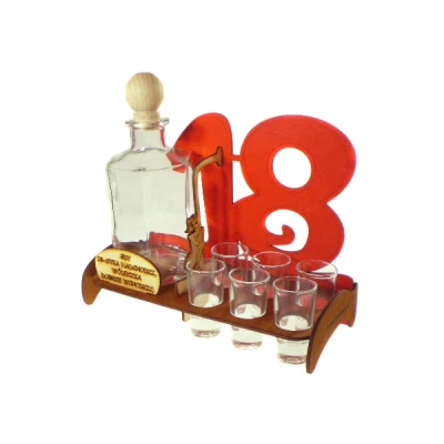 Karafka szklana Anapol 0,5 l z 6 kieliszkami