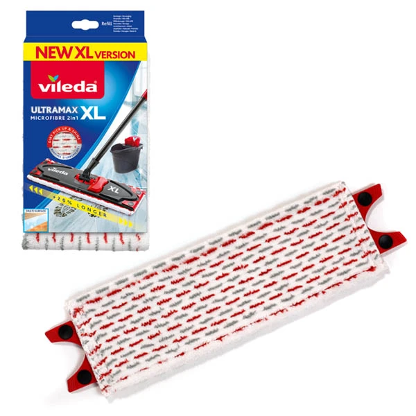 WKŁAD DO MOPA VILEDA ULTRAMAX PŁASKI WIELORAZOWY XL 42cm MIKROFIBRA CHŁONNY