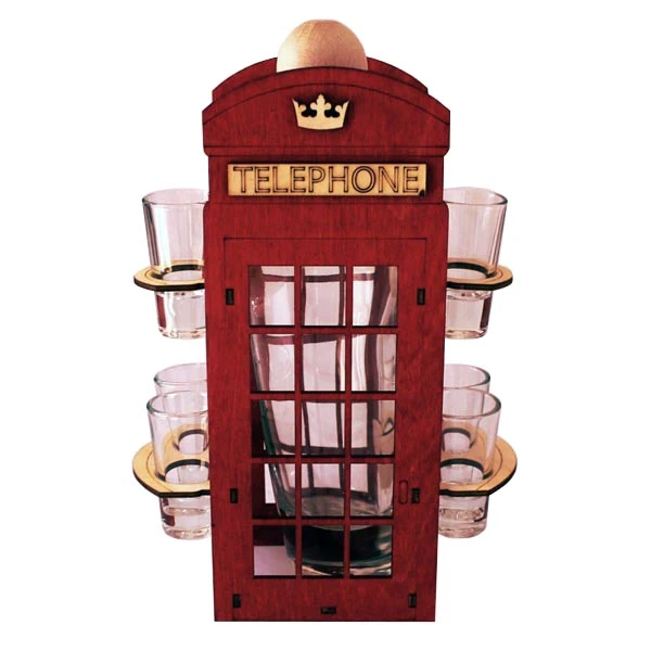 Zestaw alkoholowy Mega-Glass Budka Telefoniczna 0,5 l
