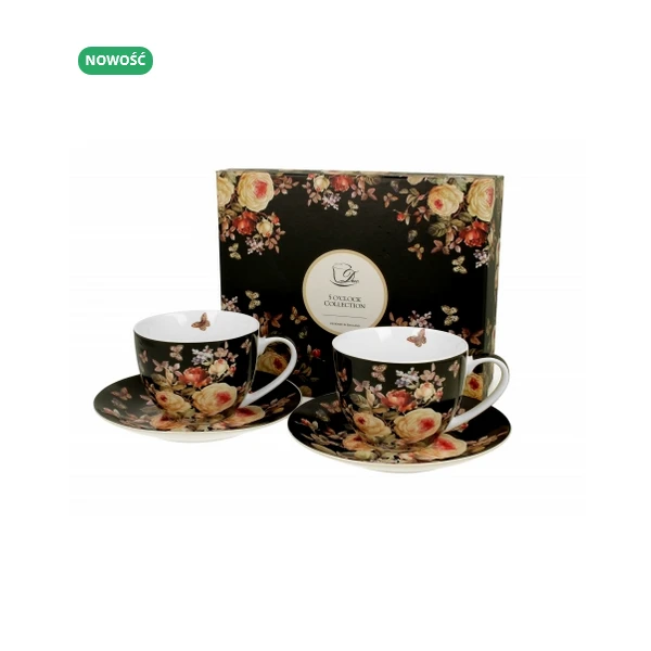 DUO-KOMPLET FILIŻANEK ESPRESSO 2+2 ZE SPODKAMI *WARDA*