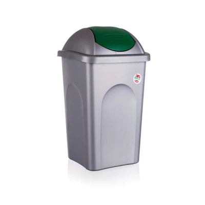 CZ-KOSZ NA ODPADY Z UCHYLNĄ KLAPĄ 60L *MULTIPAT ZIELONY*