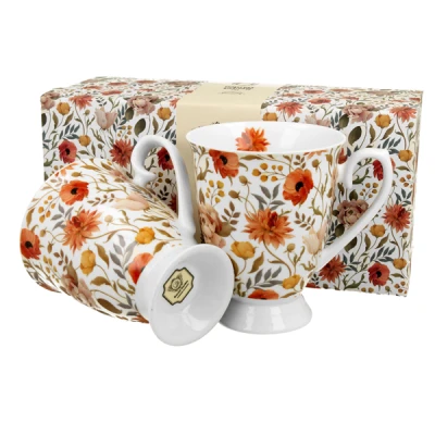 Komplet kubków porcelanowych DUO Floral Exclusive Summer Flowers 300 ml