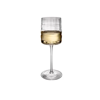 KR-KPL. 2 KIELISZKÓW DO WINA BIAŁEGO 250ML OPLOT KRATA+LOGO