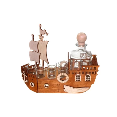Karafka z kieliszkami Anapol Statek 0,5 l
