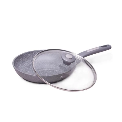 PATELNIA 24CM GRANITOWA Z POKRYWĄ 4271GR