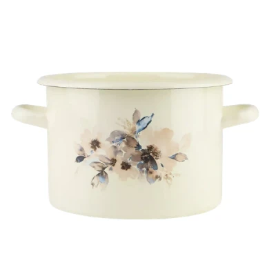 RYB-GARNEK EMALIOWANY ZDOBIONY 22CM 5,5L JAŚMIN 1617/2