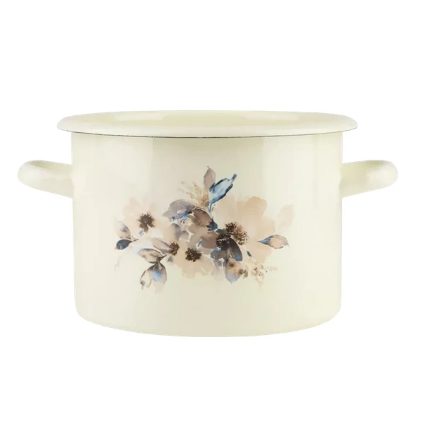 RYB-GARNEK EMALIOWANY ZDOBIONY 22CM 5,5L JAŚMIN 1617/2