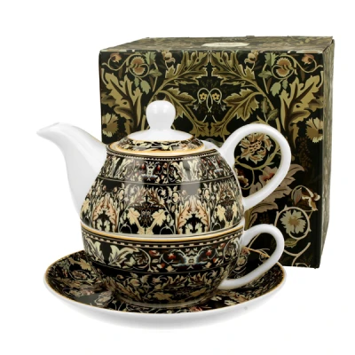 DUO-DZBANEK PORCELANOWY DO HERBATY Z ZAPARZACZEM  *W.M.-ACANTHUS LEAVES*