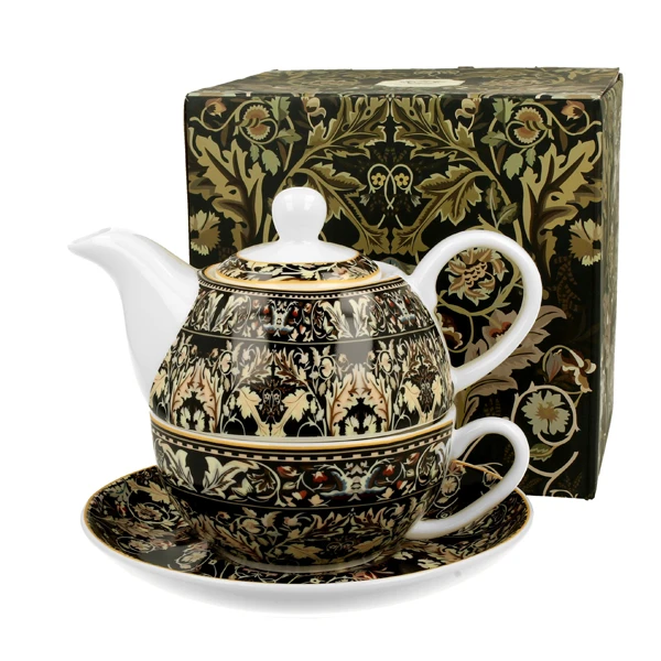 DUO-DZBANEK PORCELANOWY DO HERBATY Z ZAPARZACZEM  *W.M.-ACANTHUS LEAVES*