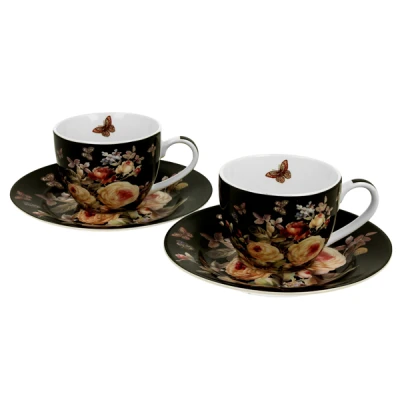 DUO-KOMPLET FILIŻANEK 2+2 ZE SPODKAMI 280ML *WARDA*