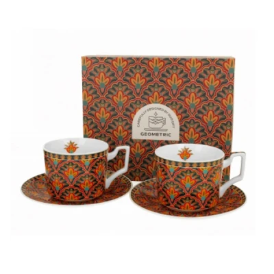 Filiżanka porcelanowa DUO Geometric Festum 250 ml 2 szt.