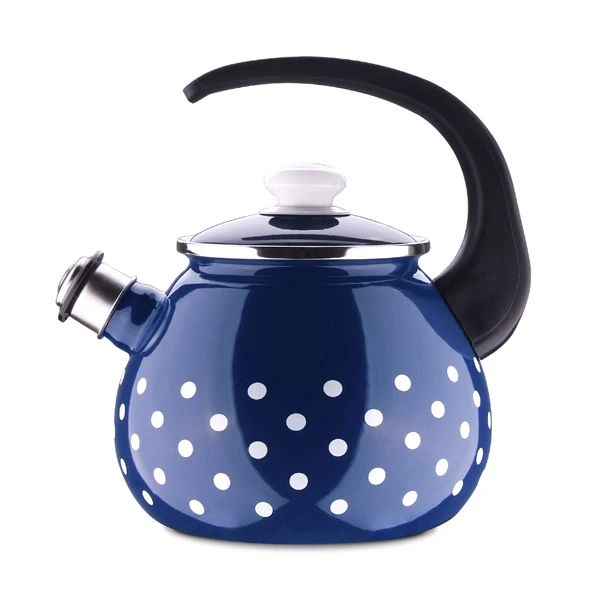 OFNE-CZAJNIK PYZA GŁADKI 2,5 L*GRANAT W BIAŁE GROCHY* 741278
