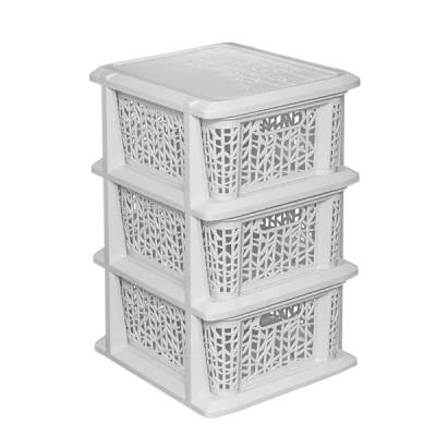 Stojak BranQ Bamboo z 3 koszykami 29 x 25,5 x 44,5 cm