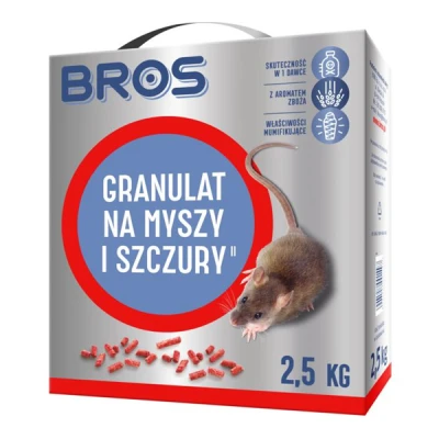 Granulat na myszy i szczury BROS 2,5 kg