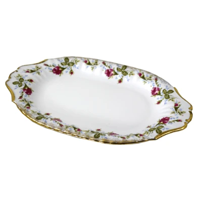 CER-PÓŁMISEK OWAL 38CM *RÓŻA+ZŁOTO* DYM-361/IW