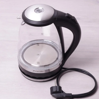 CZAJNIK ELEKTRYCZNY SZKLANY 1,5L 2200W CZARNY 1701B