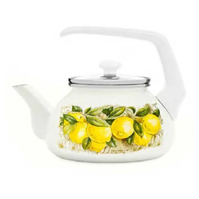 TG-CZAJNIK EMAL. 2.4L BELLY B/G Z/SP *CYTRYNA 15842*