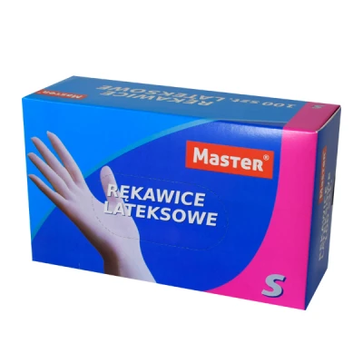 Rękawice lateksowe S Master S411 pudrowane