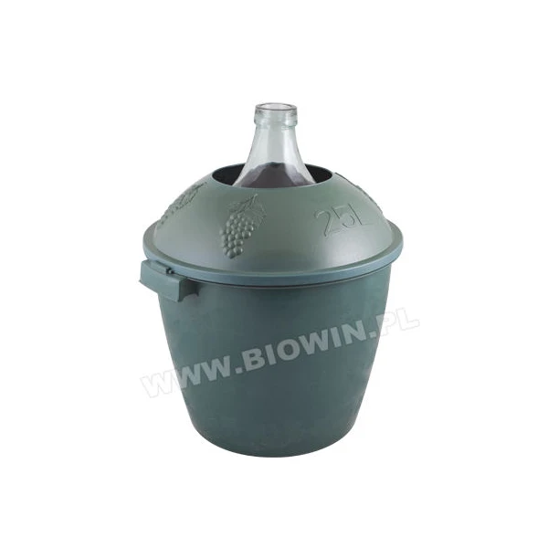 BIOWIN-BALON DO WINA 25L Z WĄSKĄ SZYJKĄ ZIELONY
