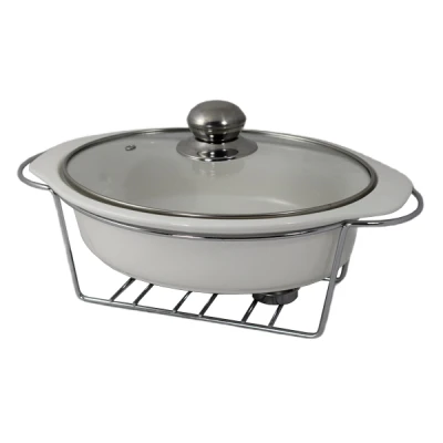 Naczynie owalne z podgrzewaczem ceramiczne MMG 50804