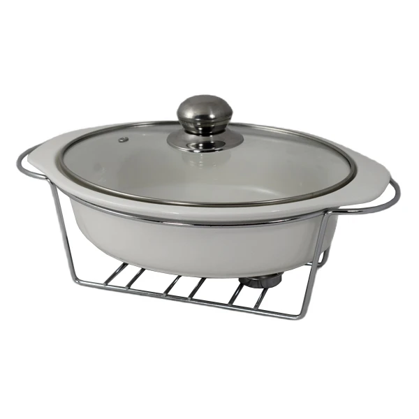 Naczynie owalne z podgrzewaczem ceramiczne MMG 50804