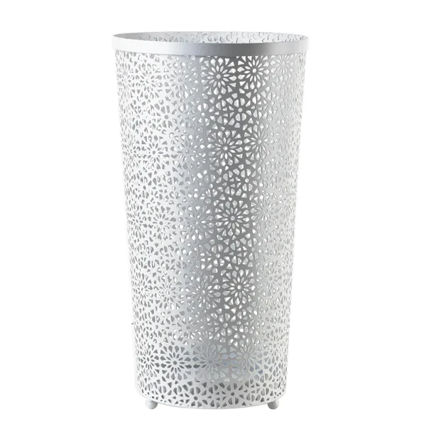 PARASOLNIK METALOWY BIAŁY STOJAK NA PARASOLE DO PRZEDPOKOJU WYS 50 cm