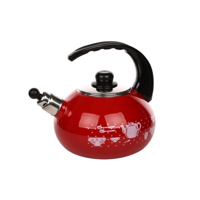 CZAJNIK EMALIOWANY *PYZA* 2,5L CZERW/CZAJNICZKI