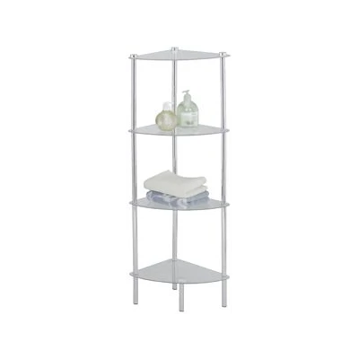 MX3031-REGAŁ 4 PÓŁKOWY SZKLANY NAROŻNY