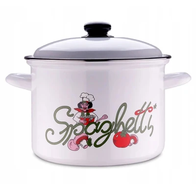 OFNE-GARNEK EMALIOWANY *SPAGHETTI* Z/P 24CM