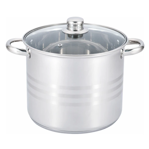 GARNEK INDUKCJA NIERDZEWNY DUŻY METALOWY 30CM/16,2L Z POKRYWKĄ POKRYWĄ