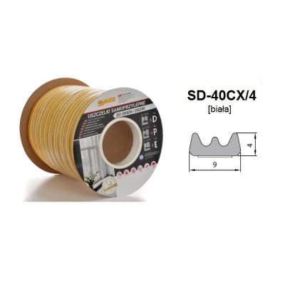 Uszczelka samoprzylepna Stomil Sanok SD-40CX/4-0 9 x 4 mm