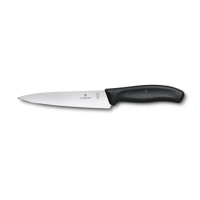 VIC-NÓŻ *SWISS CLASSIC 15CM * OSTRZE GŁADKIE CZARNY BLISTER 6.8003.15B