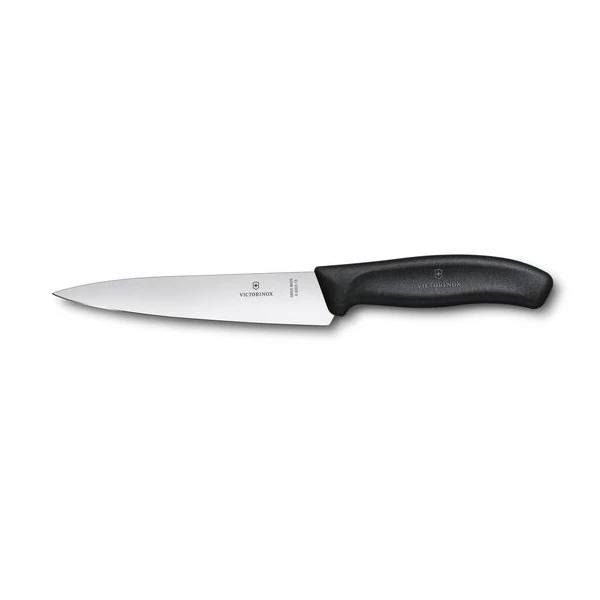 VIC-NÓŻ *SWISS CLASSIC 15CM * OSTRZE GŁADKIE CZARNY BLISTER 6.8003.15B