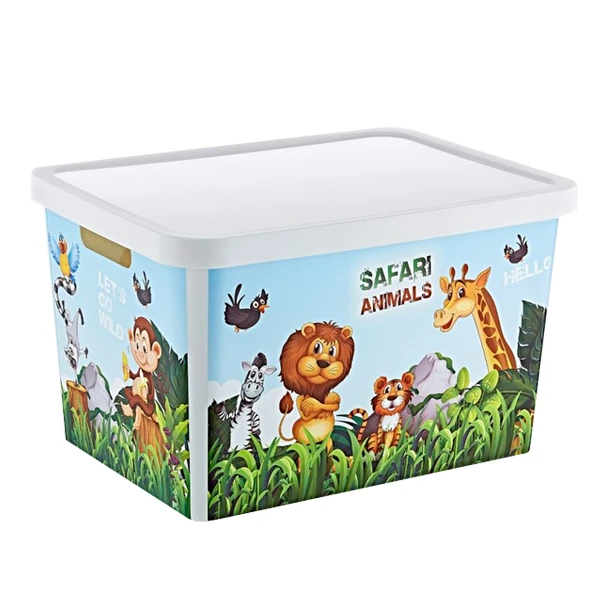 Pojemnik na zabawki Katex 18 l motyw safari