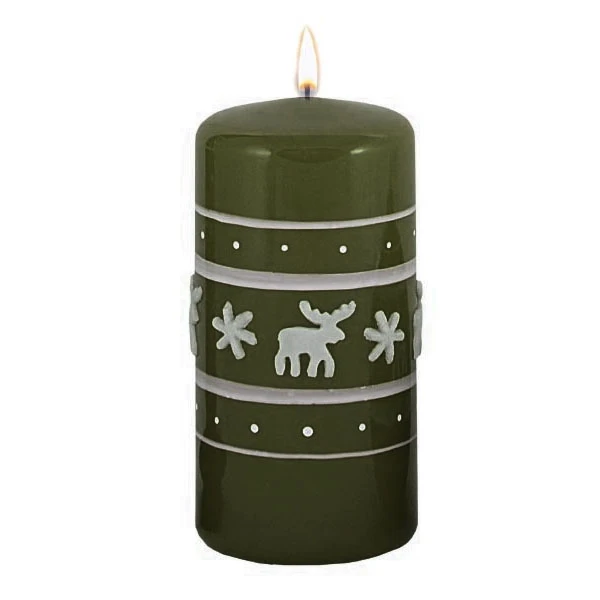 ADPAL-ŚWIECA KLUBOWA KL-4 CHRISTMAS REINDEER LAKIER OLIWKA