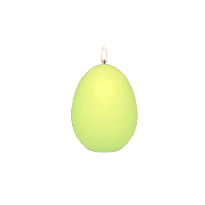 Świeca dekoracyjna ADPAL Jajko duże 9 x 7 cm lakier pistacjowa