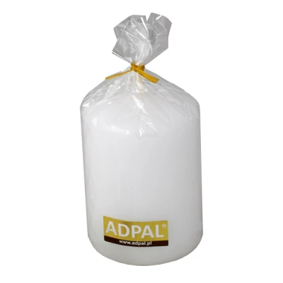 Świeca pieńkowa Adpal 10 x 7 cm matowa biała