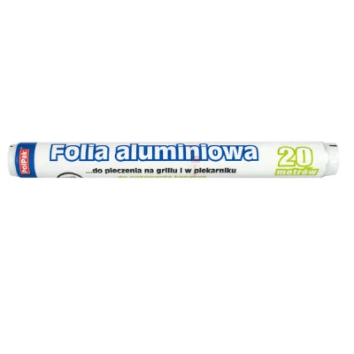 FOLIA ALUMINIOWA SPOŻYWCZA DO ŻYWNOŚCI ROLKA 20 M KUCHENNA OCHRONNA