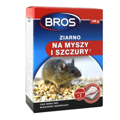 Trutka na gryzonie Bros Ziarno na myszy i szczury 140 g