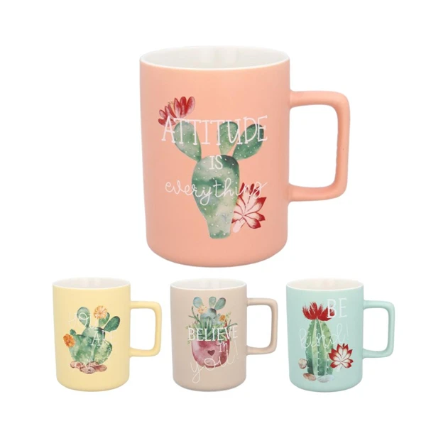 Kubek porcelanowy Chomik Kaktus 400 ml